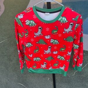 Festive Dinosaur Christmas Sweater